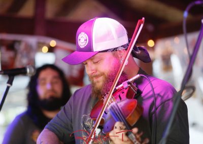 Violinist playing live