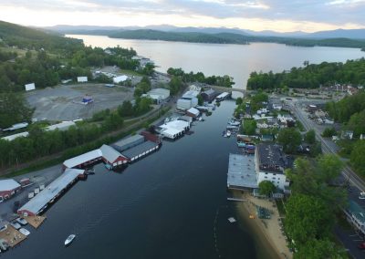 Aerial view of Paegus Bay and Meredith Bay.