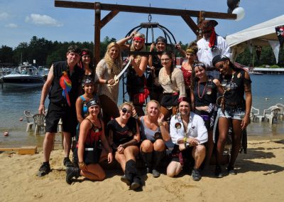 Staff dressed as pirates.