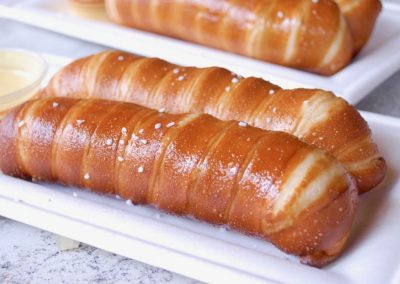 Salted Pretzel Sticks and honey dijon dipping sauce.