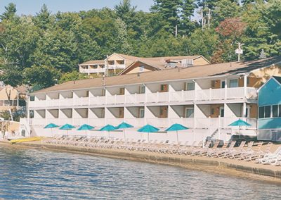 The NASWA Resort, beach and Lake Winnipesaukee