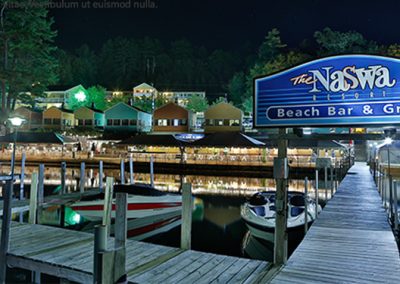 The NASWA Resort, docks and Lake Winnipesaukee